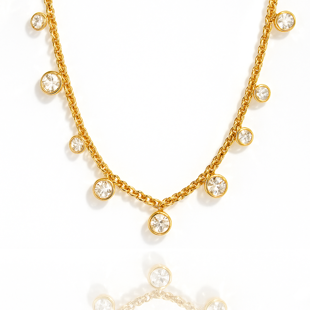 Golden Dusk Crystal Necklace