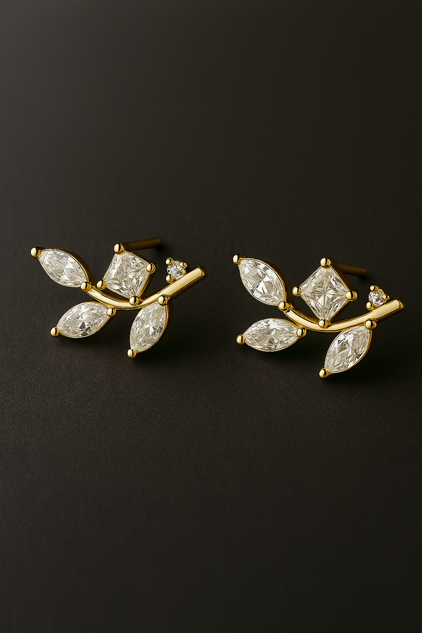 Lumière Petal  Floral Stud Earrings