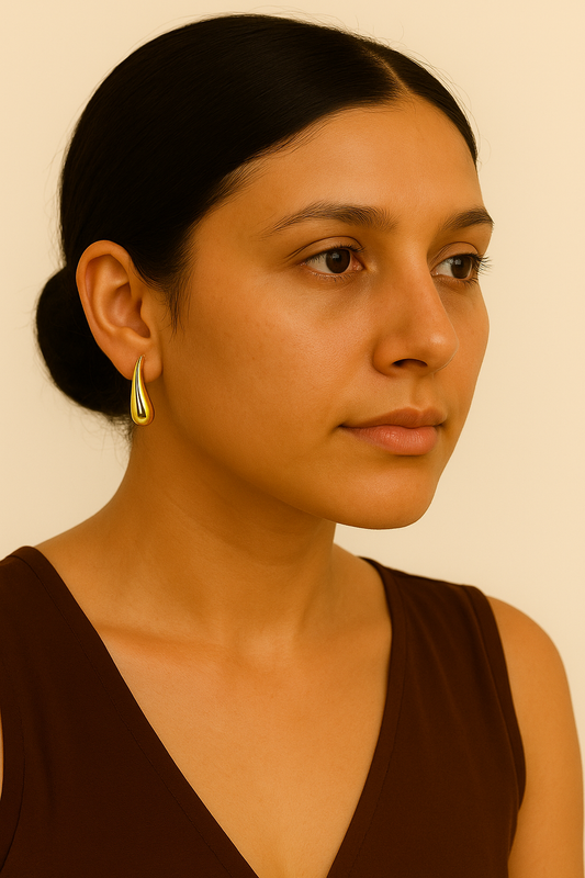 Golden Teardrop Grace Earrings