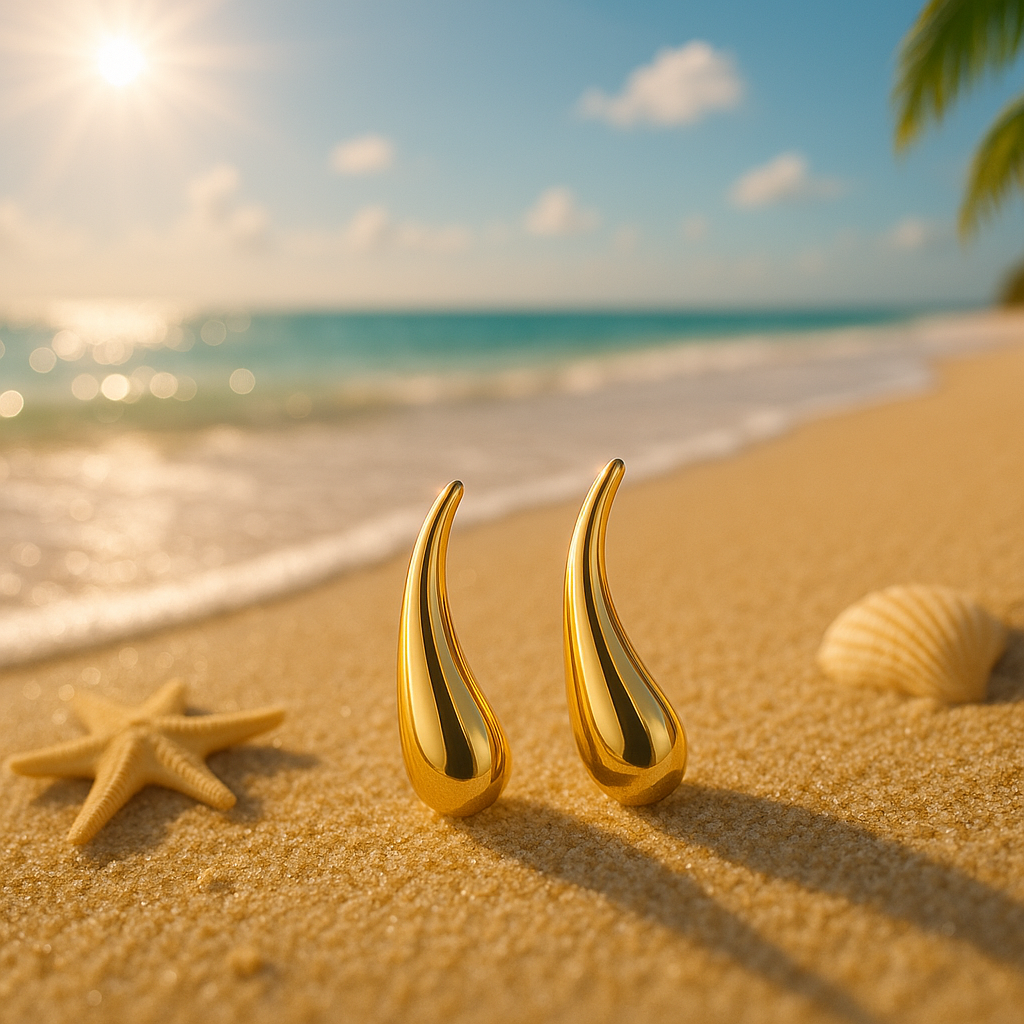 Golden Teardrop Grace Earrings