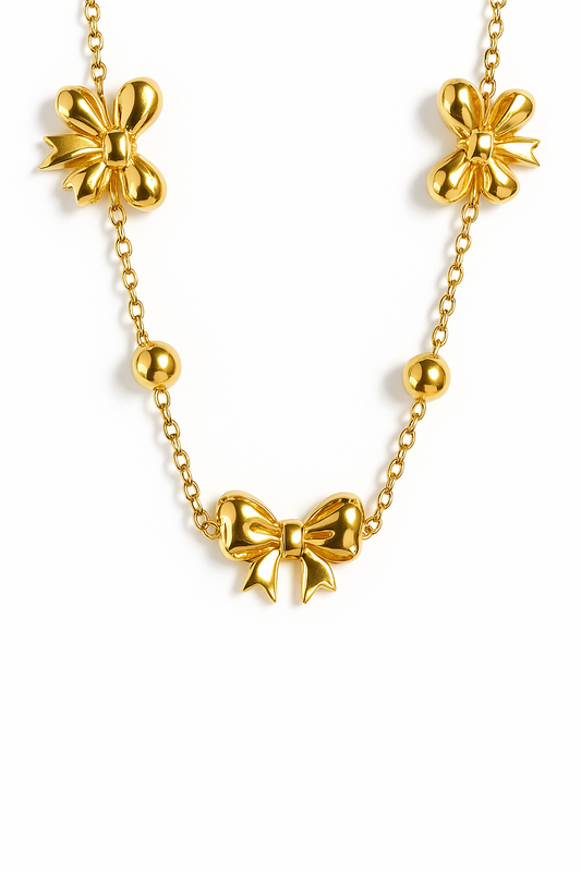 Golden Charm Bow Bracelet