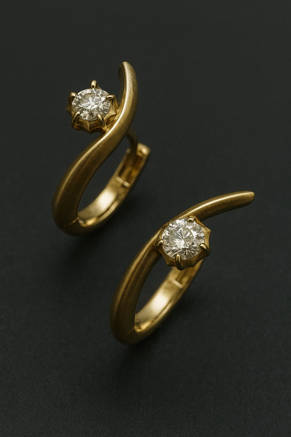 Solara Twist  Modern Drop Earrings