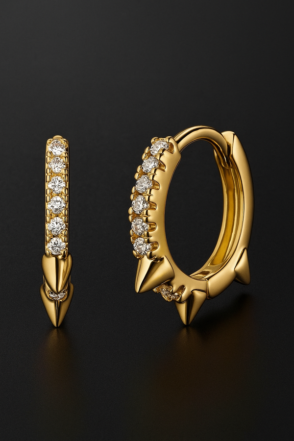 Vega Spike  Hoop Earrings