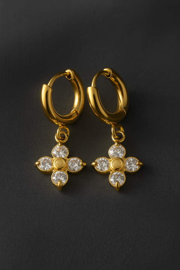 Blossom Drop  Hoop Earrings
