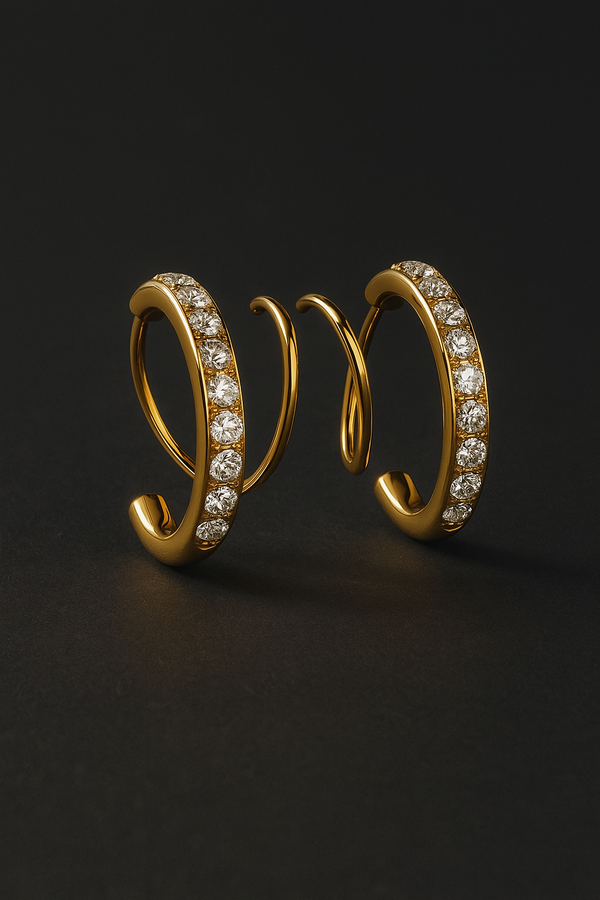 Aurelia Crystal  Hoop Earrings