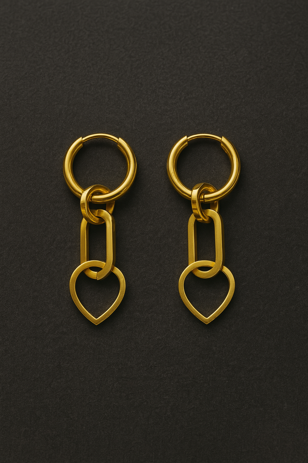 Amora Heart Link Earrings